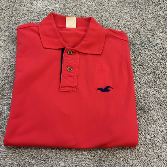 Hollister men’s Red Polo Shirt‎ L Large - Picture 8 of 8